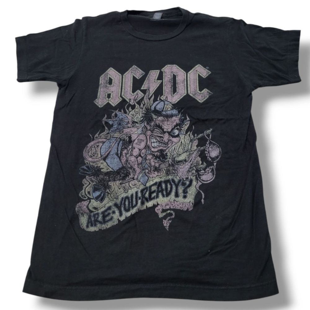 AC DC Shirt Size Small AC DC Band Tee Rock & Roll Tee AC DC Graphic Print Shirt - Picture 1 of 7